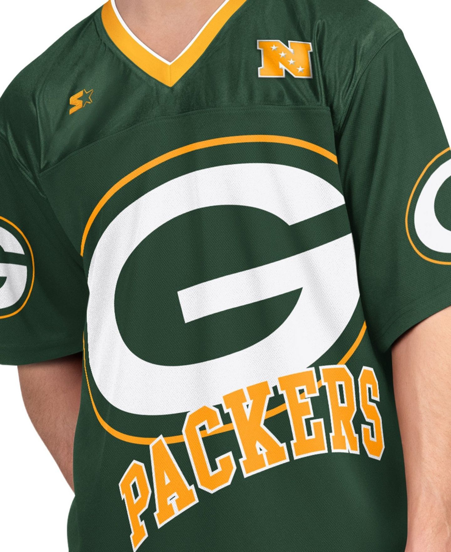 Мужские футболки Starter Green/White Green Bay Packers Short Sleeve Long Sleeve T-Shirt Combo Pack — фото 7