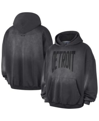 Men's Charcoal Detroit Pistons 2026 Standard Issue Travel Washed Fleece Pullover Hoodie