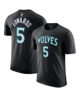 Men's Anthony Edwards Black Minnesota Timberwolves Statement Name & Number T-Shirt