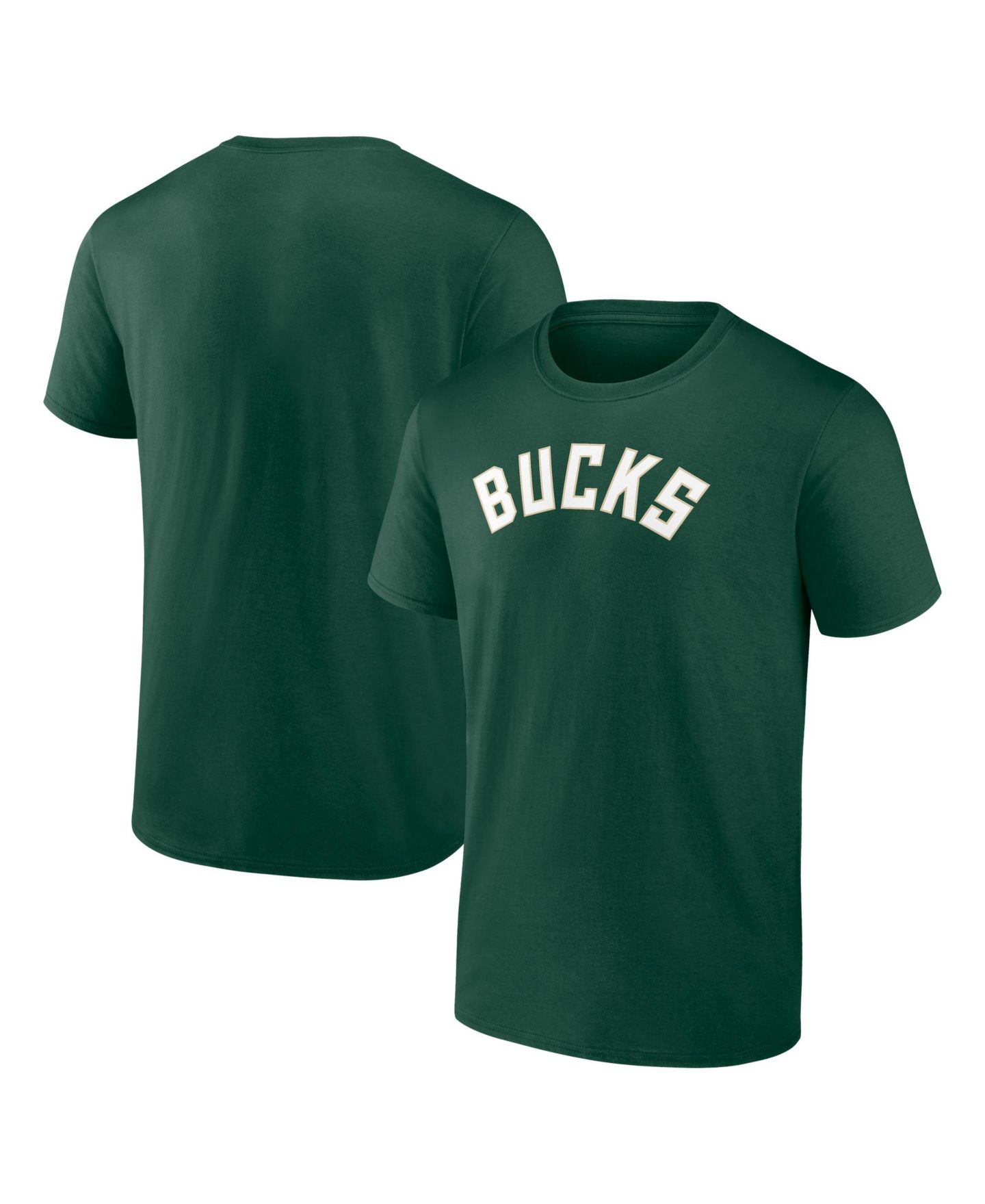 Мужская футболка Logo Athletic Hunter Green Milwaukee Bucks Wordmark — фото 1