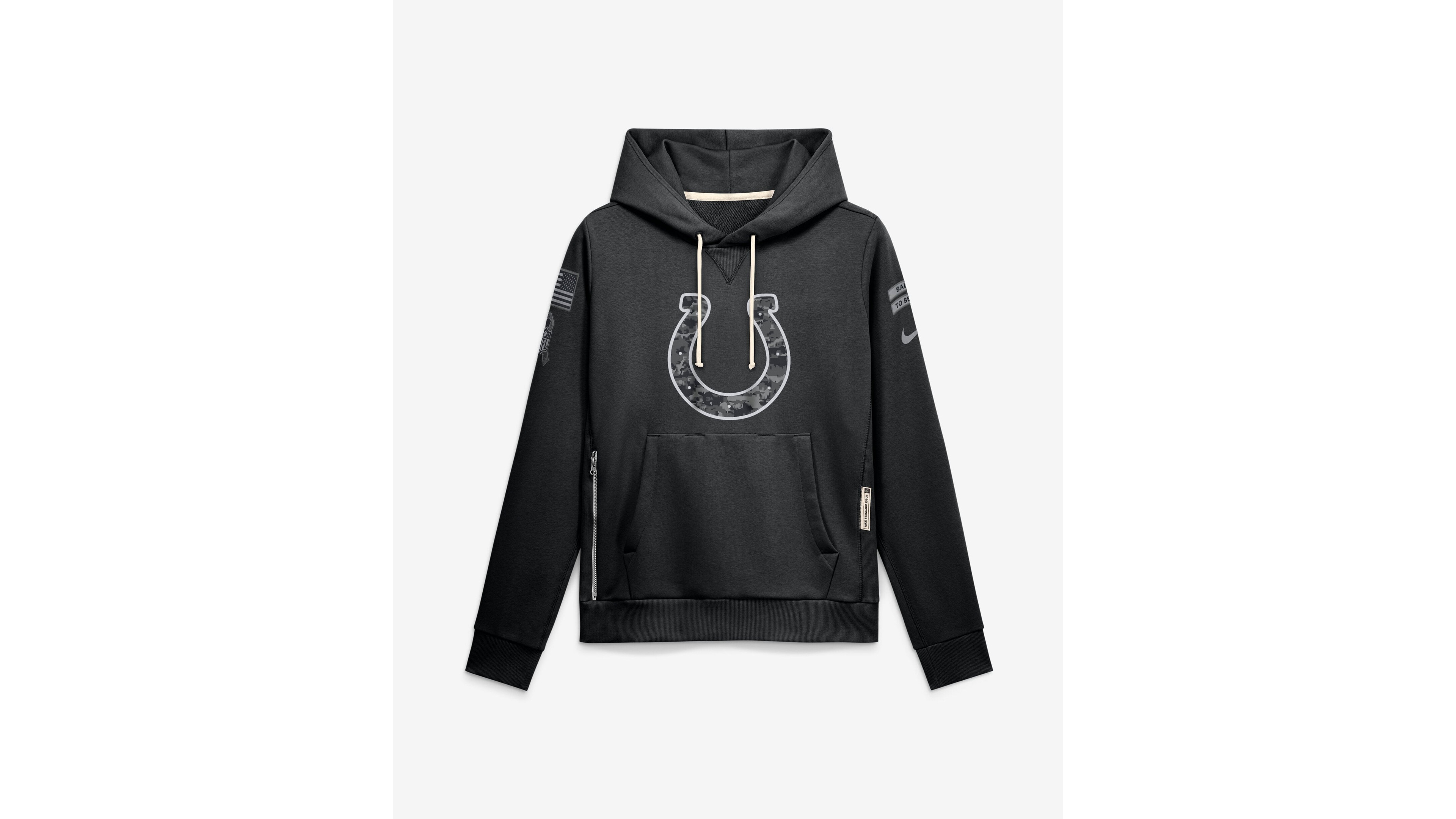 Nike Women's Black Indianapolis Colts 2026 Salute to Service Sideline Dri-fit Pullover Hoodie