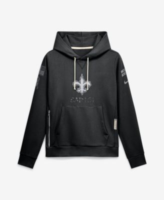 Women's Black New Orleans Saints 2026 Salute to Service Sideline Dri-FIT Pullover Hoodie