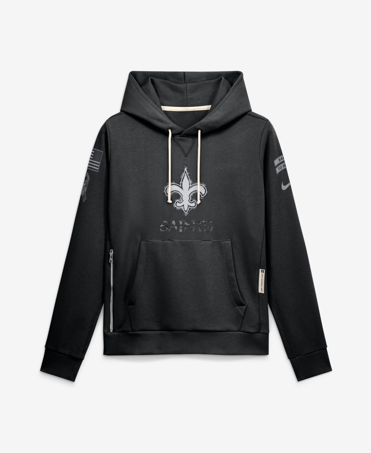 Nike Women's Black New Orleans Saints 2026 Salute to Service Sideline Dri-fit Pullover Hoodie