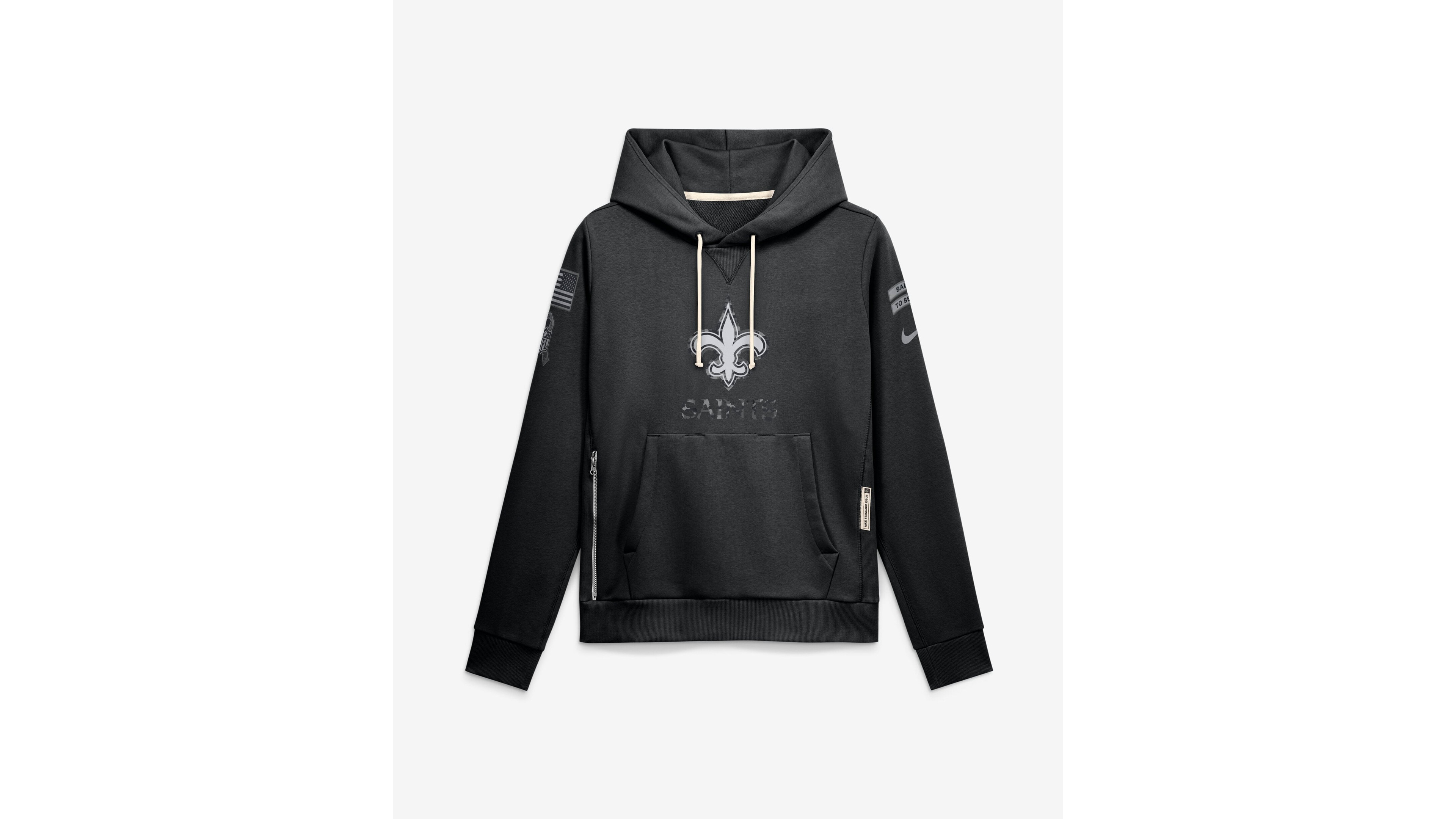 Nike Women's Black New Orleans Saints 2026 Salute to Service Sideline Dri-fit Pullover Hoodie