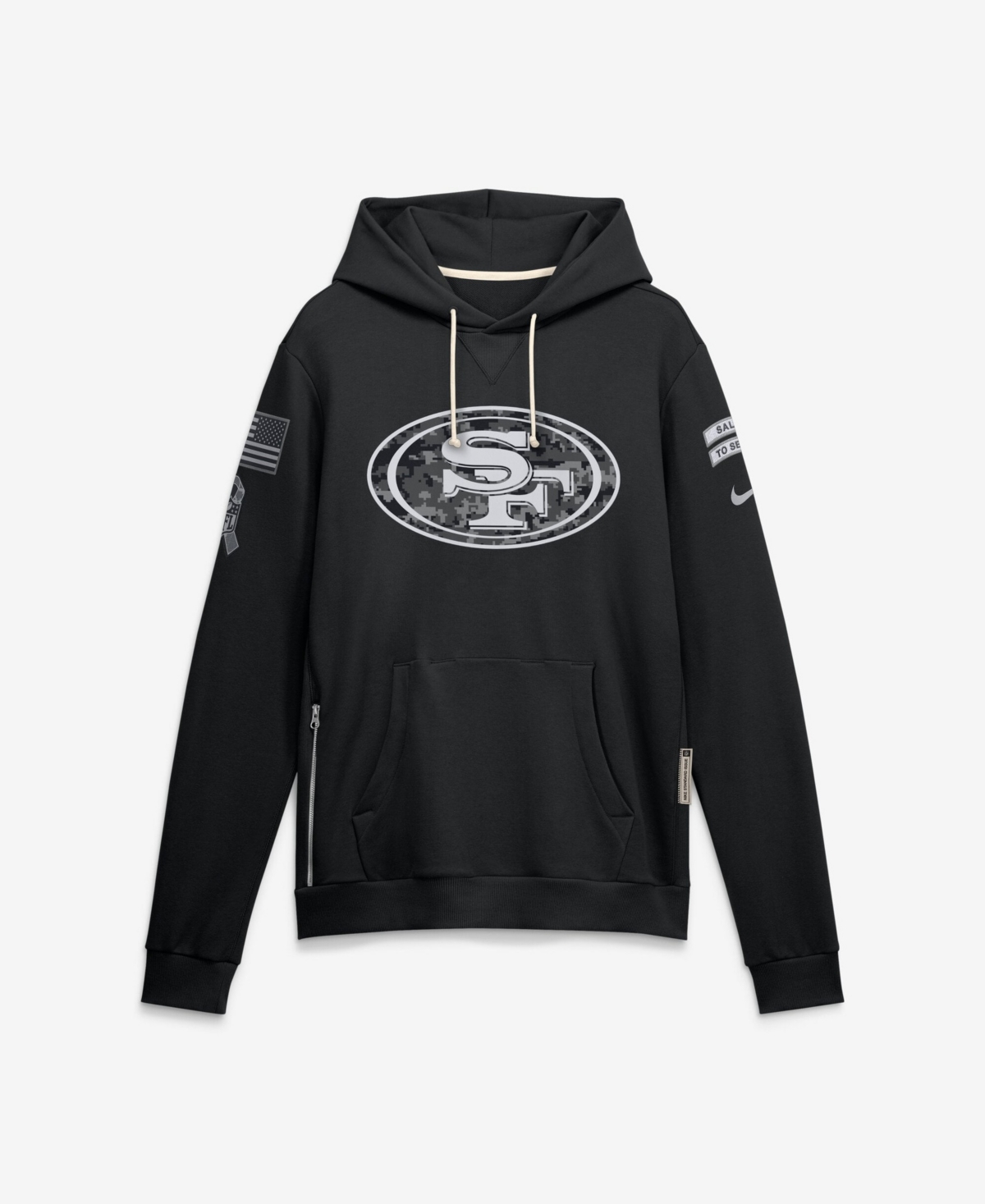 Nike Men's Black San Francisco 49ers 2026 Salute to Service Sideline Dri-fit Pullover Hoodie