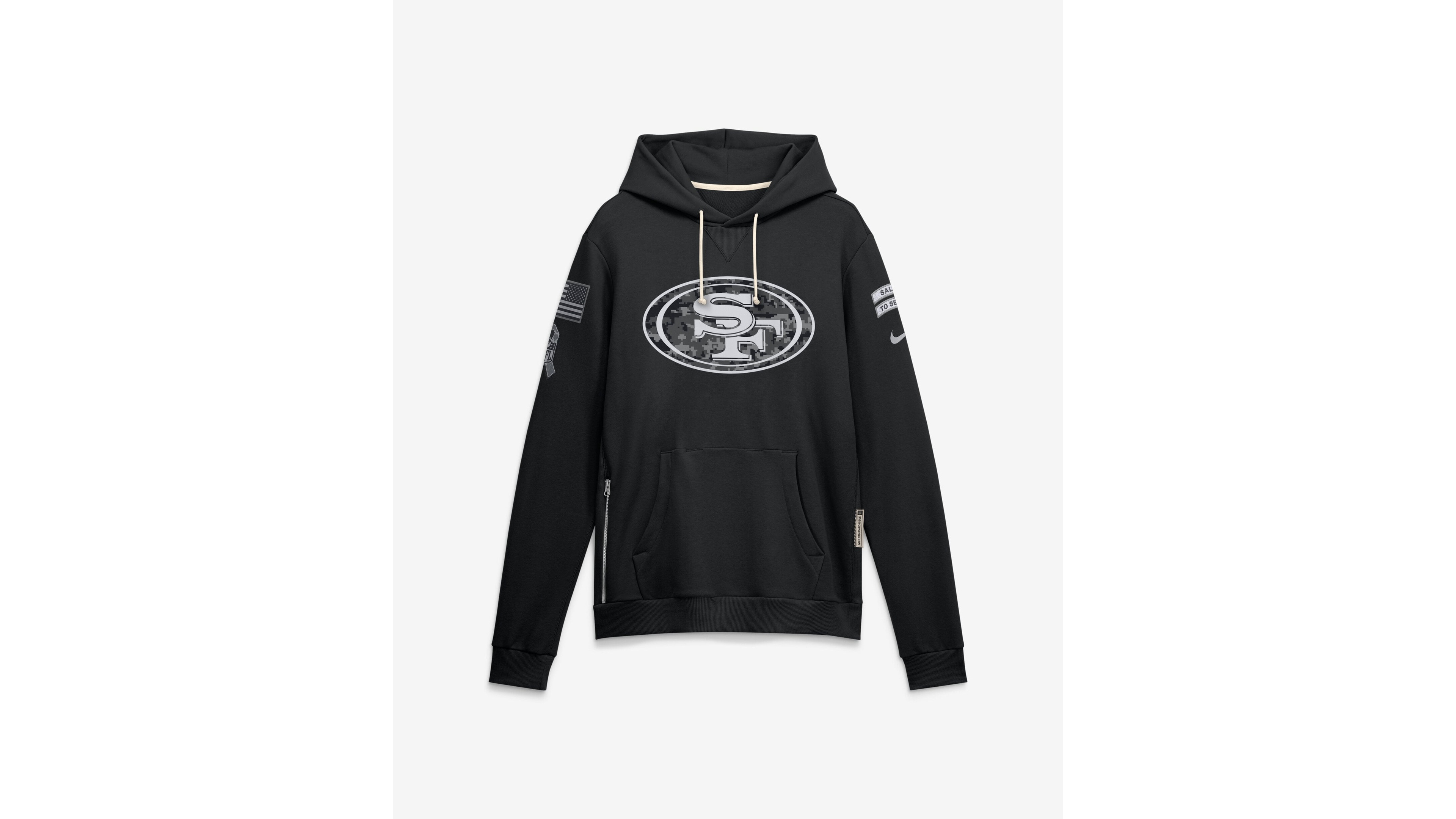 Nike Men's Black San Francisco 49ers 2026 Salute to Service Sideline Dri-fit Pullover Hoodie