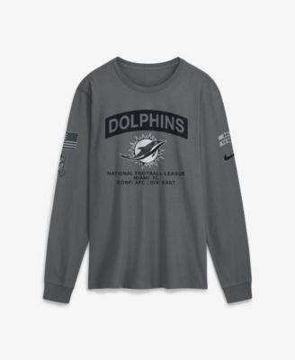 Men's Gray Miami Dolphins 2026 Salute to Service Long Sleeve T-Shirt