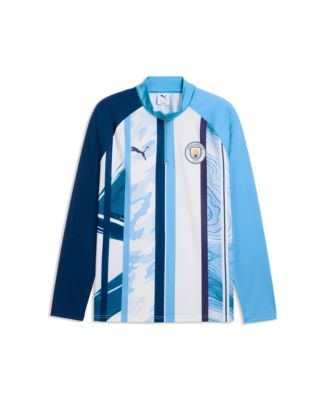 Men's Blue Manchester City 2026/27 Quarter-Zip Warm Up Sweatshirt