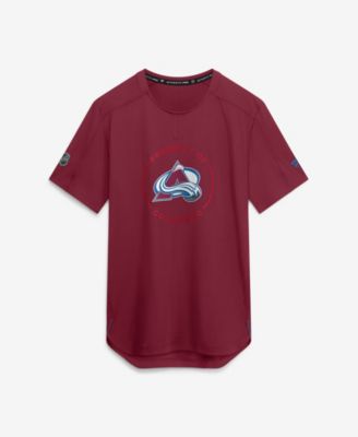 Men's Burgundy Colorado Avalanche Authentic Pro Train Performance T-Shirt