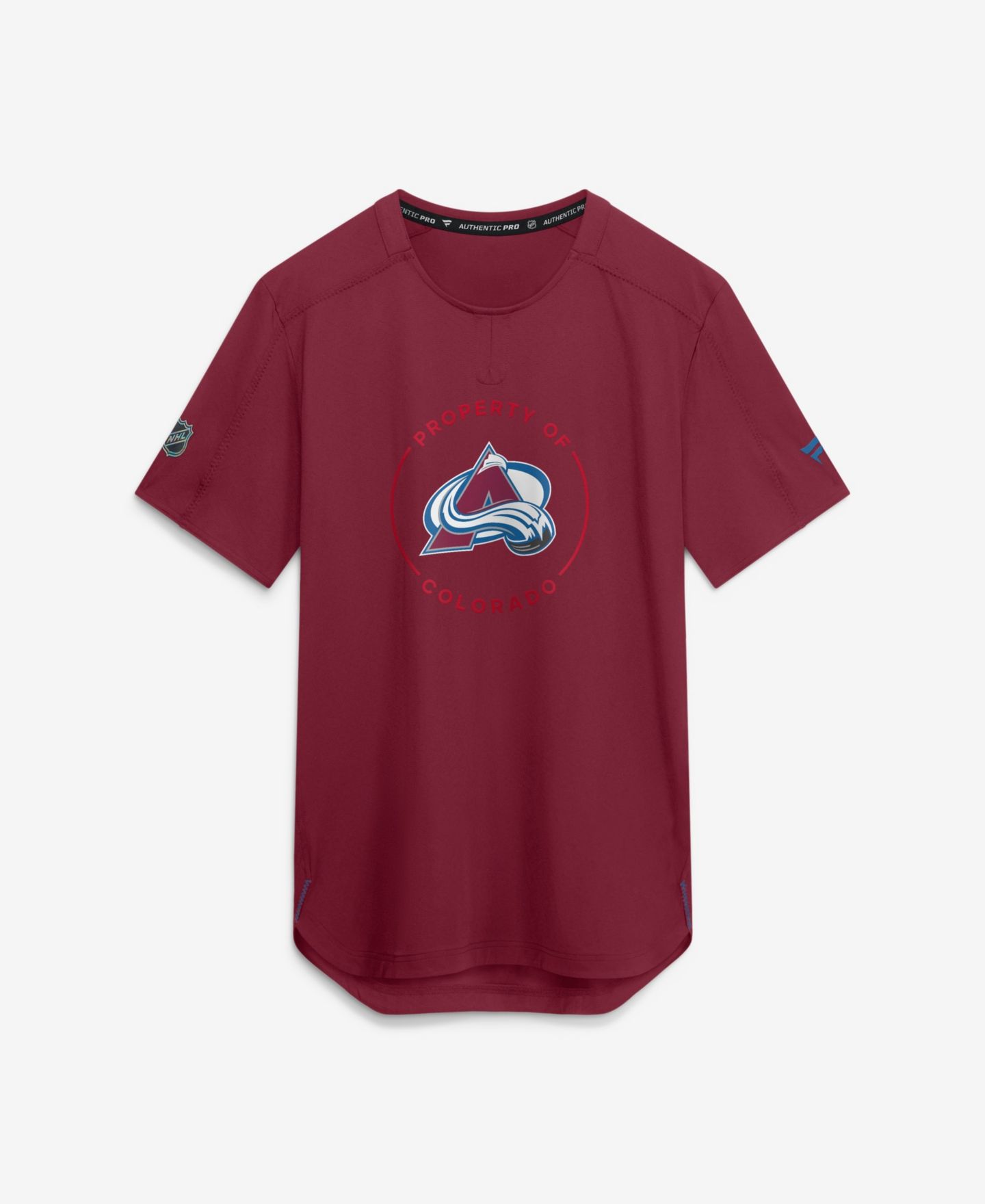 Мужская футболка Fanatics Burgundy Colorado Avalanche Authentic Pro Train Performance — фото 1