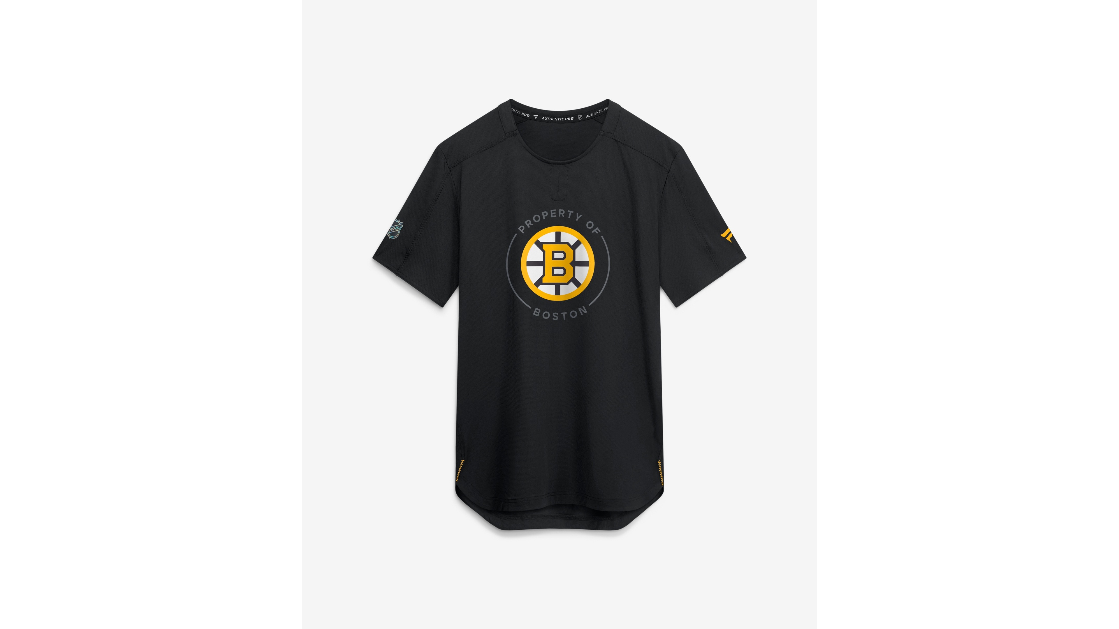 Fanatics Men's Black Boston Bruins Authentic Pro Train Performance T-Shirt