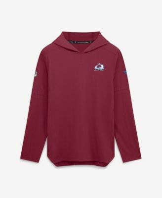Men's Burgundy Colorado Avalanche Authentic Pro Train Lightweight Hoodie
