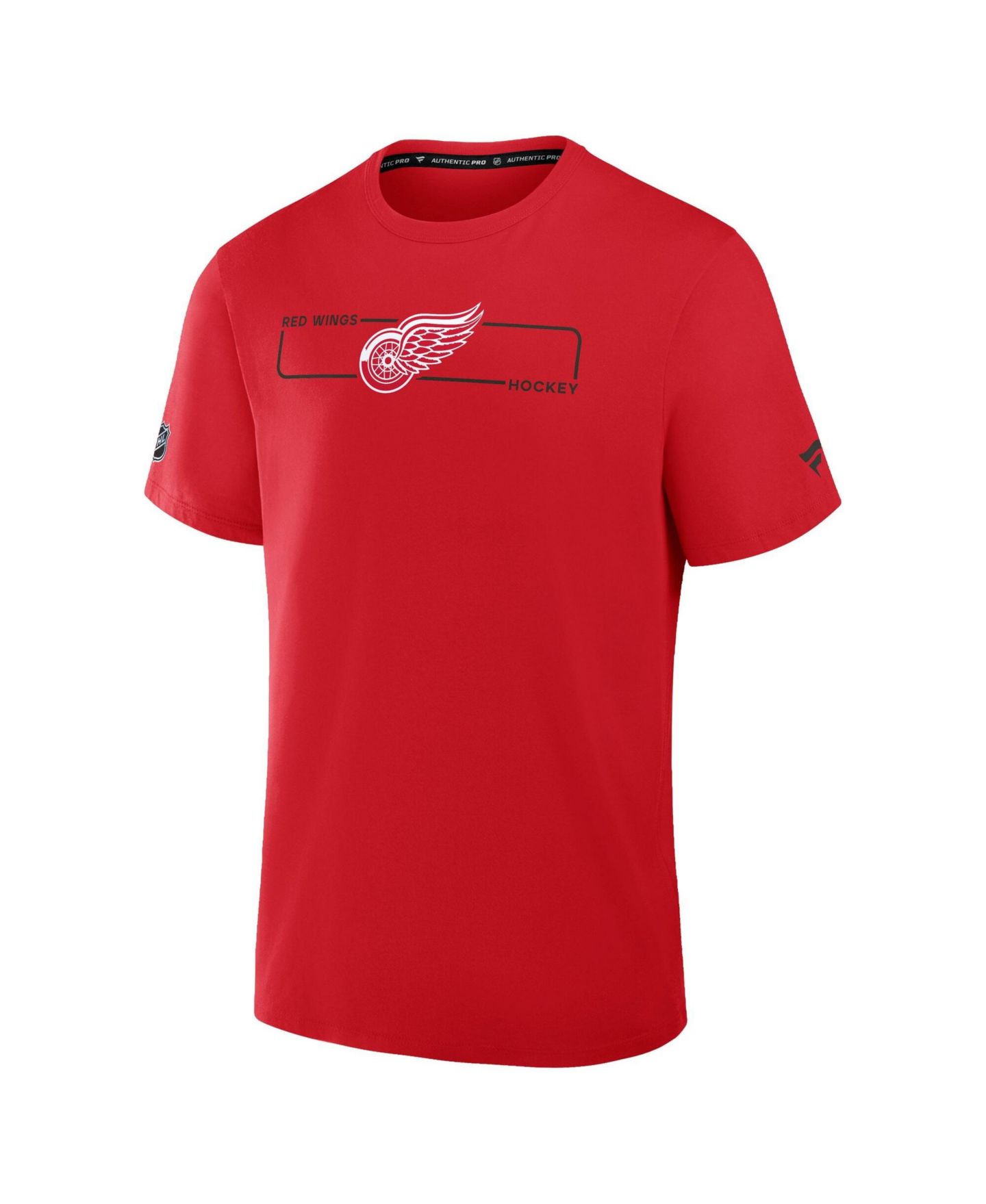 Мужская футболка Fanatics Red Detroit Red Wings Authentic Pro Primary Logo — фото 3