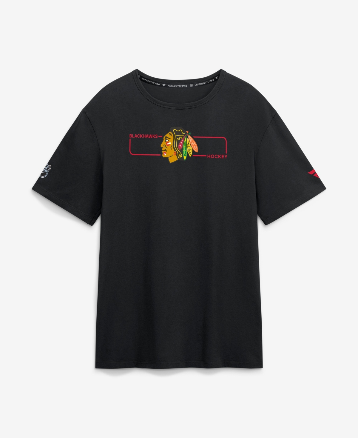 Fanatics Men's Black Chicago Blackhawks Authentic Pro Primary Logo T-Shirt