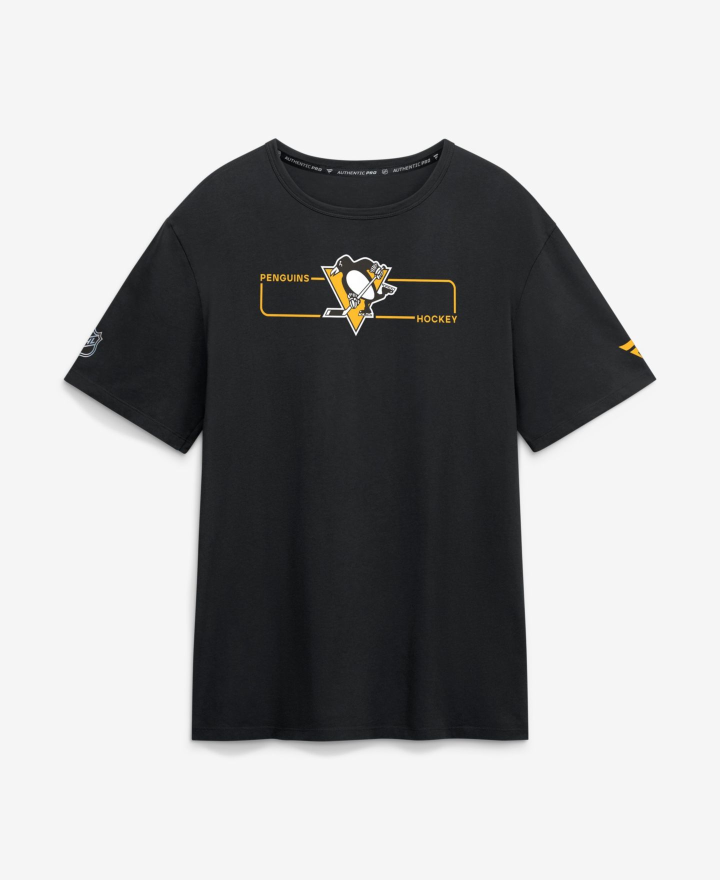 Мужская футболка Fanatics Black Pittsburgh Penguins Authentic Pro Primary Logo — фото 1