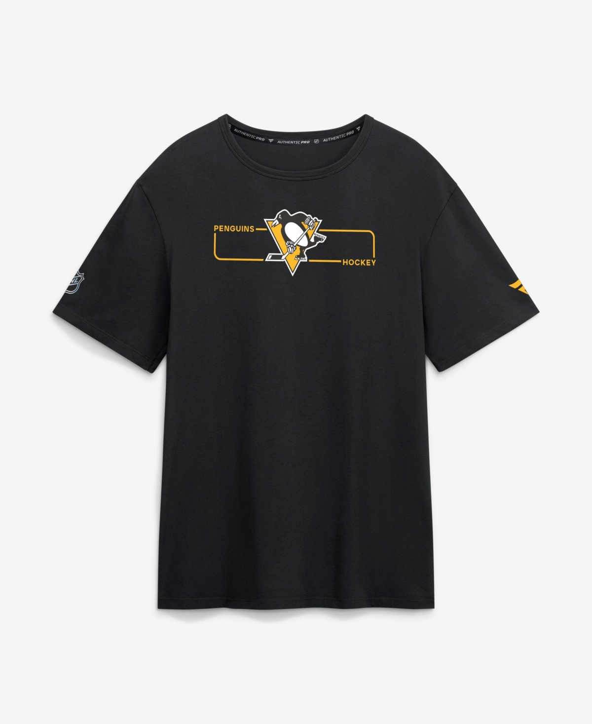 Fanatics Men's Black Pittsburgh Penguins Authentic Pro Primary Logo T-Shirt