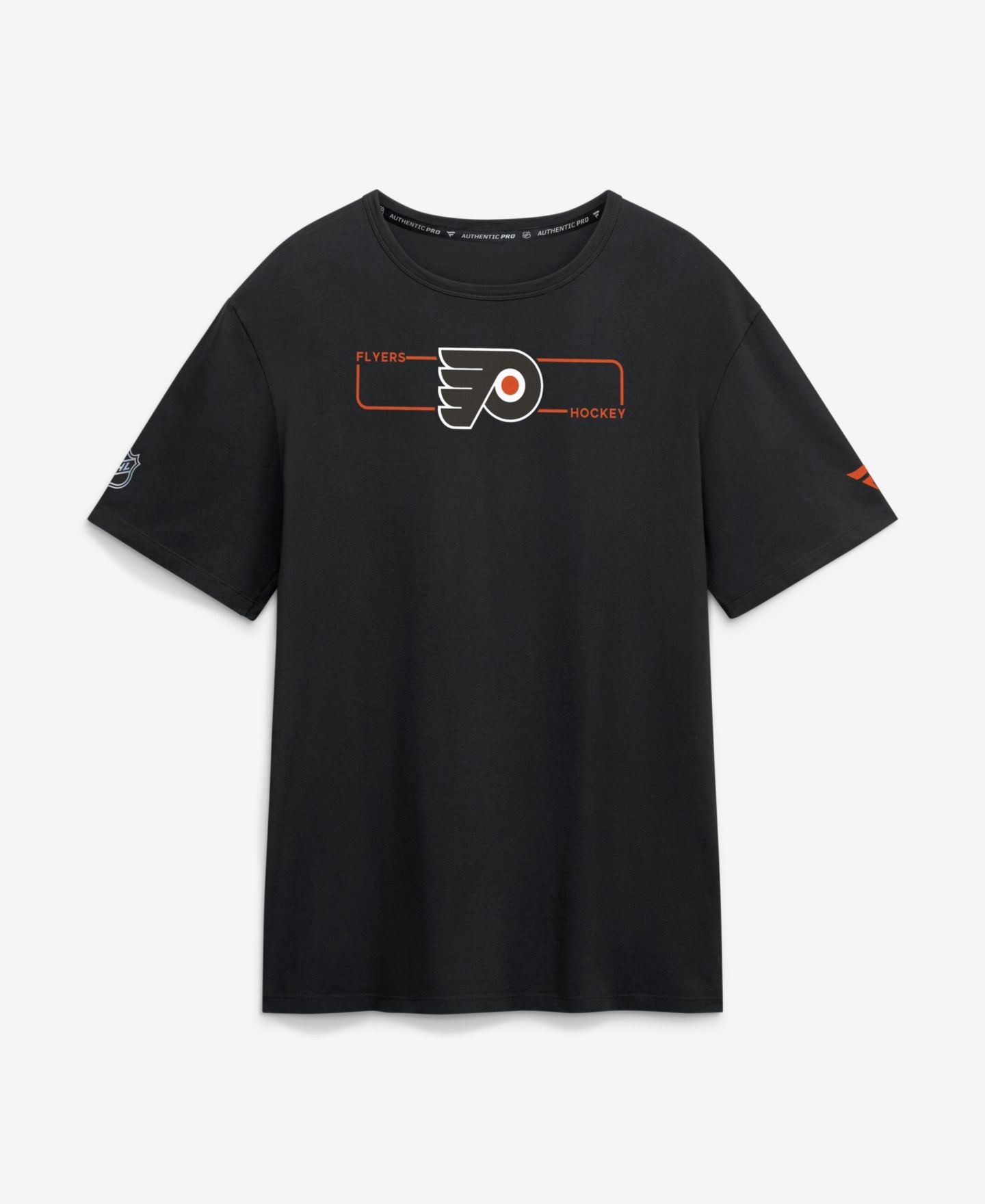 Мужская футболка Fanatics Black Philadelphia Flyers Authentic Pro Primary Logo — фото 1