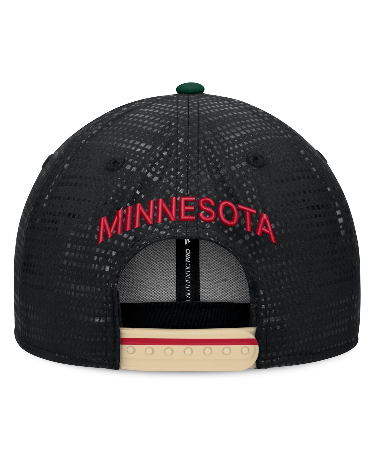 Мужские козырьки Fanatics Black Minnesota Wild Authentic Pro Rink Square Snapback Hat — фото 4