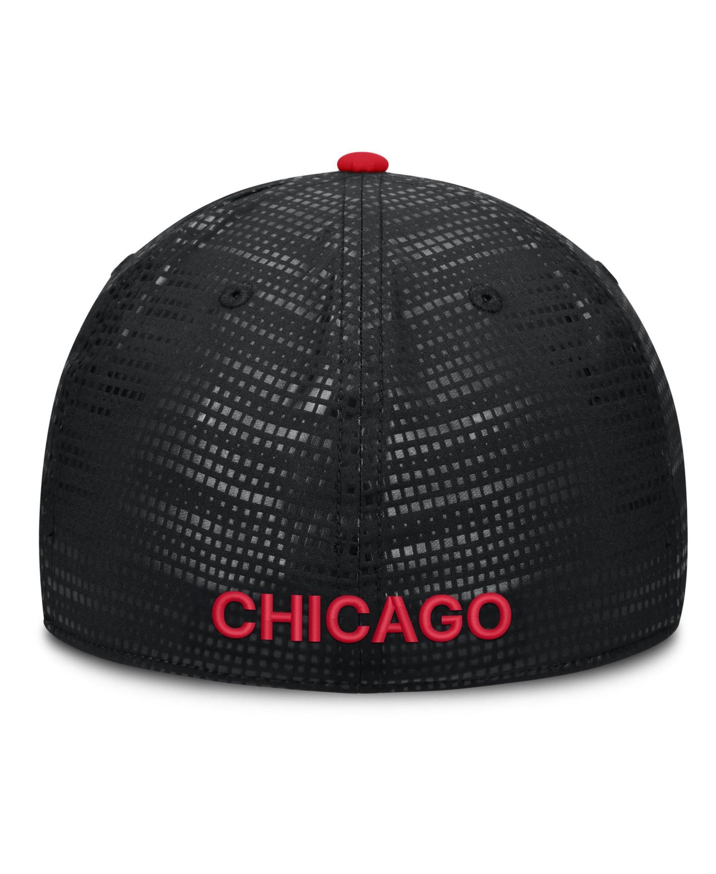 Мужской головной убор Fanatics Black Chicago Blackhawks Authentic Pro Rink Debossed Stretch Fit Hat — фото 4