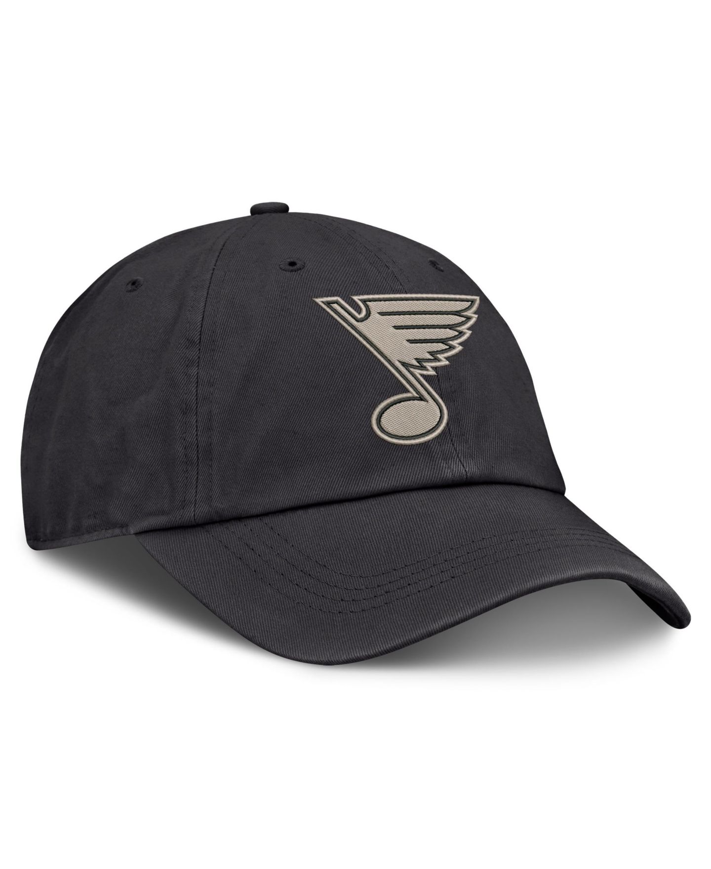 Мужская кепка Fanatics Charcoal St. Louis Blues Road Phantom Washed Adjustable Hat — фото 3