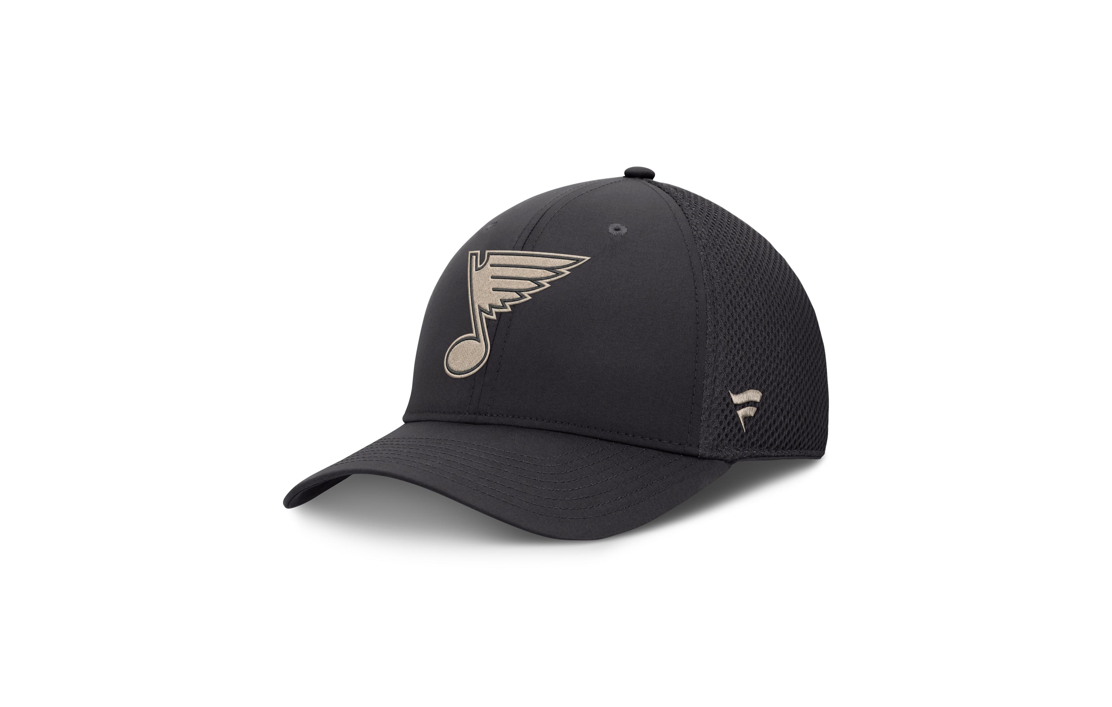 Fanatics Men's Charcoal St. Louis Blues Authentic Pro Road Meshback Stretch Hat