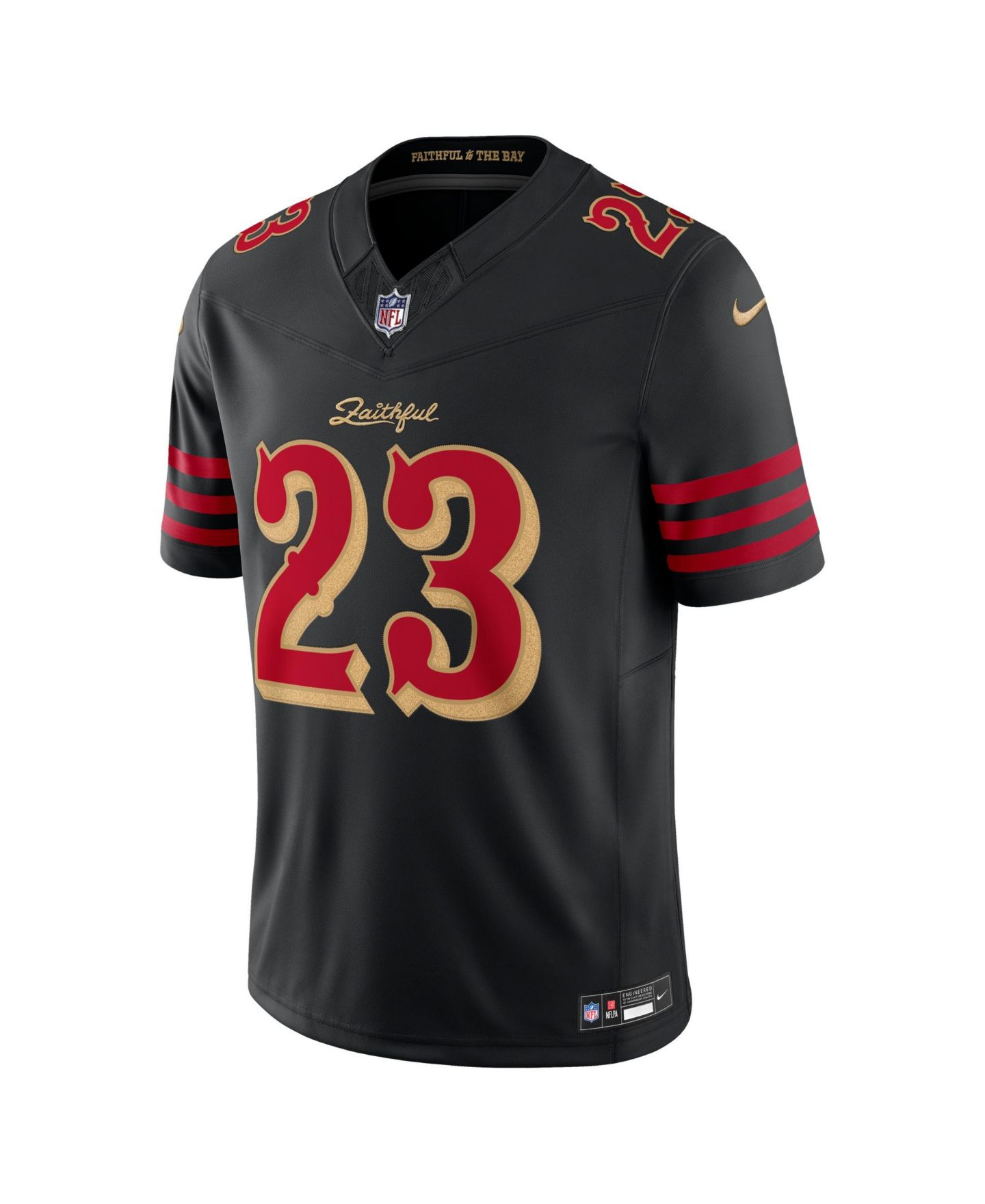 Мужской топ Nike Christian McCaffrey Black San Francisco 49ers Rivalries Collection Stitched Limited Jersey — фото 6
