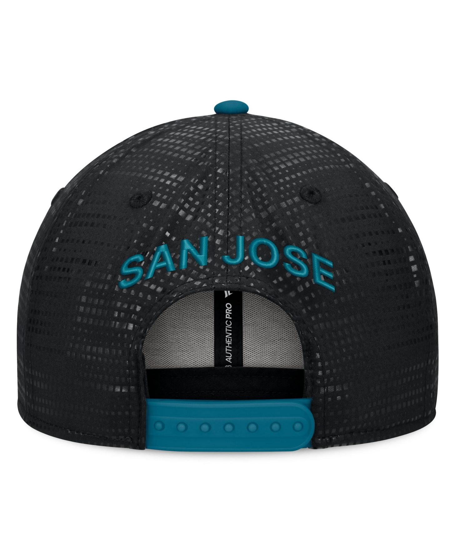 Мужская кепка Fanatics Black San Jose Sharks Alternate Authentic Pro Rink Snapback Hat — фото 4
