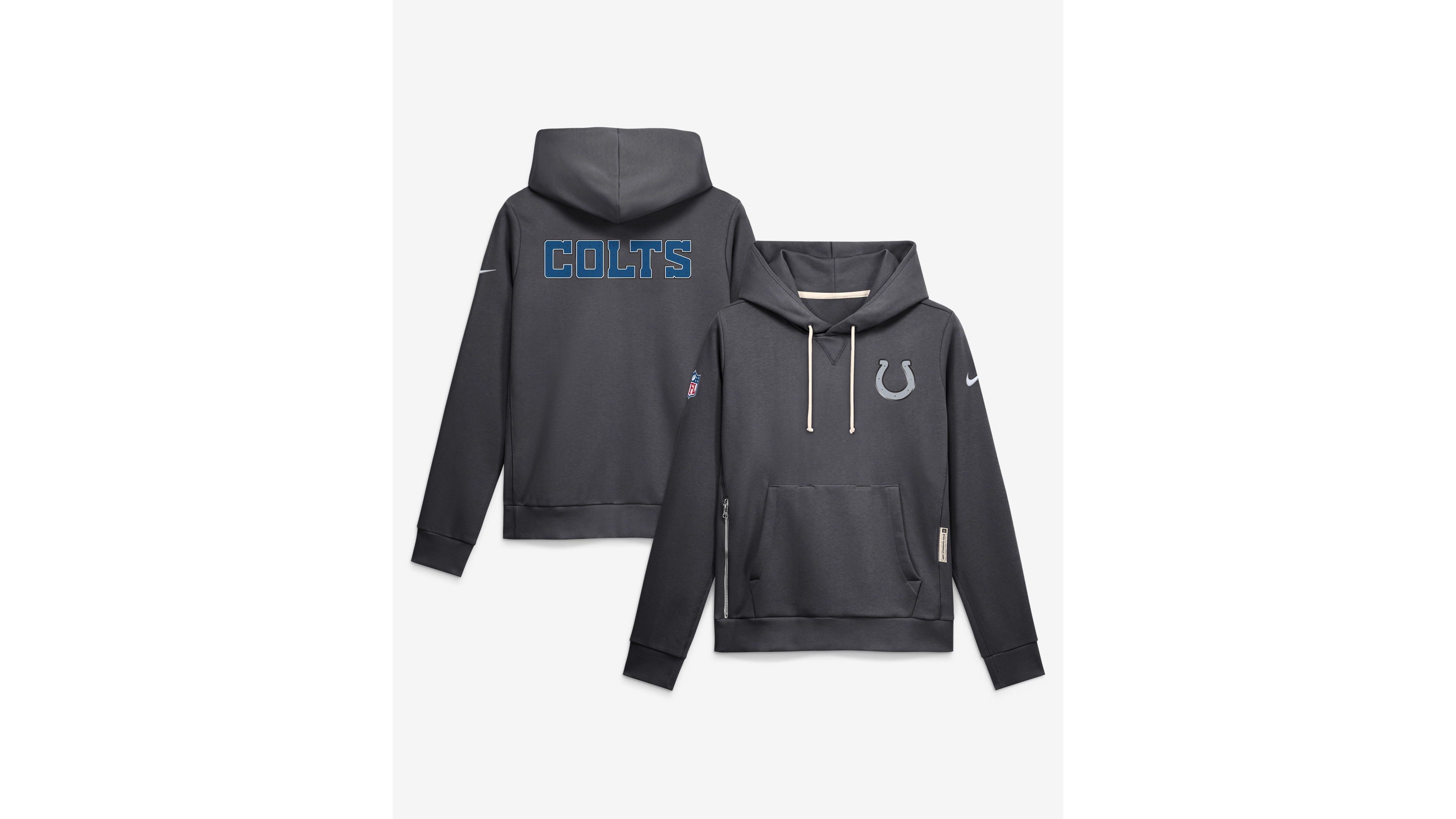 Nike Women's Anthracite Indianapolis Colts 2026 Rivalries Collection Standard Issue Sideline Pullover Hoodie