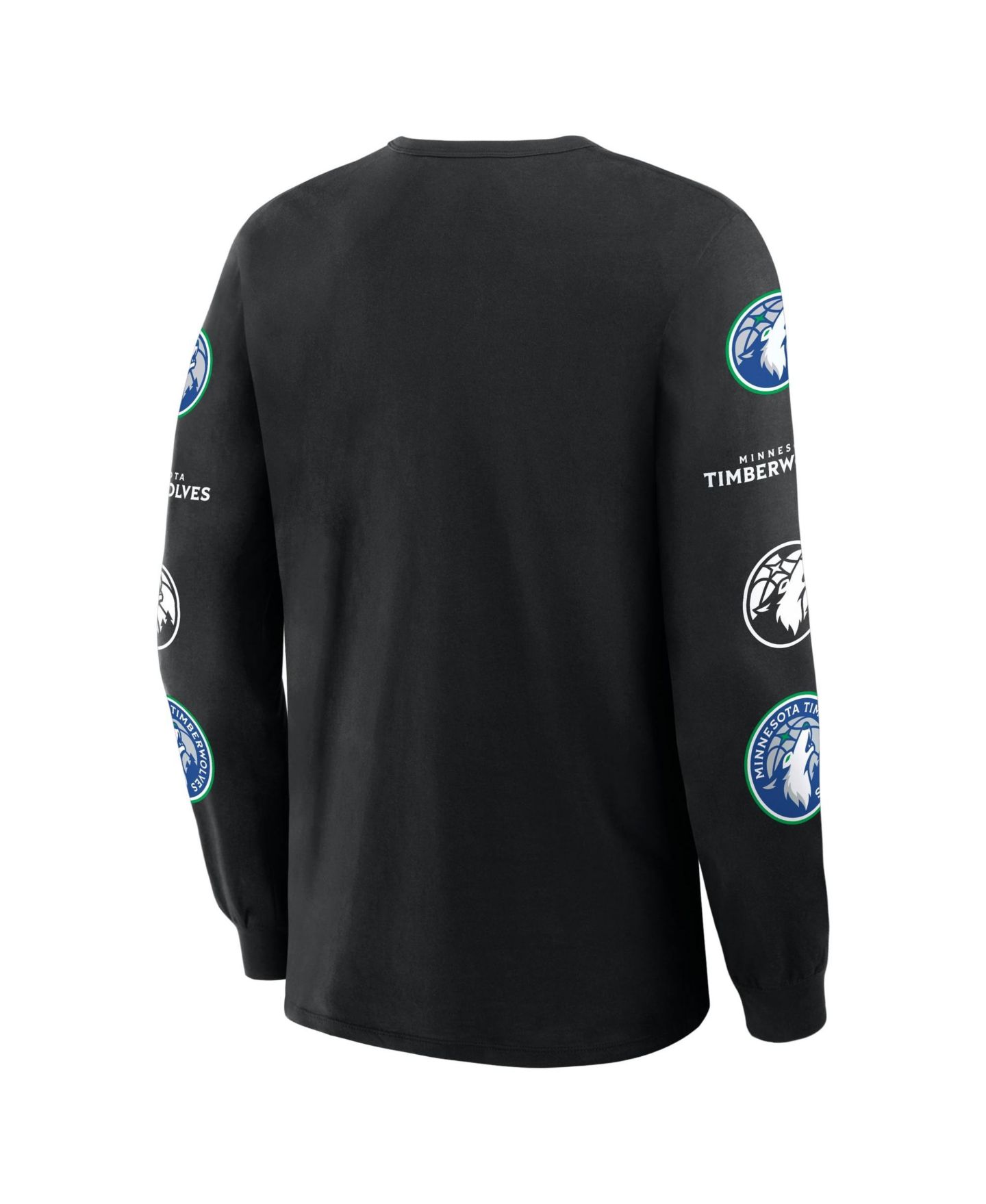 Мужская футболка Fanatics Black Minnesota Timberwolves Jump Higher Legacy Long Sleeve — фото 4
