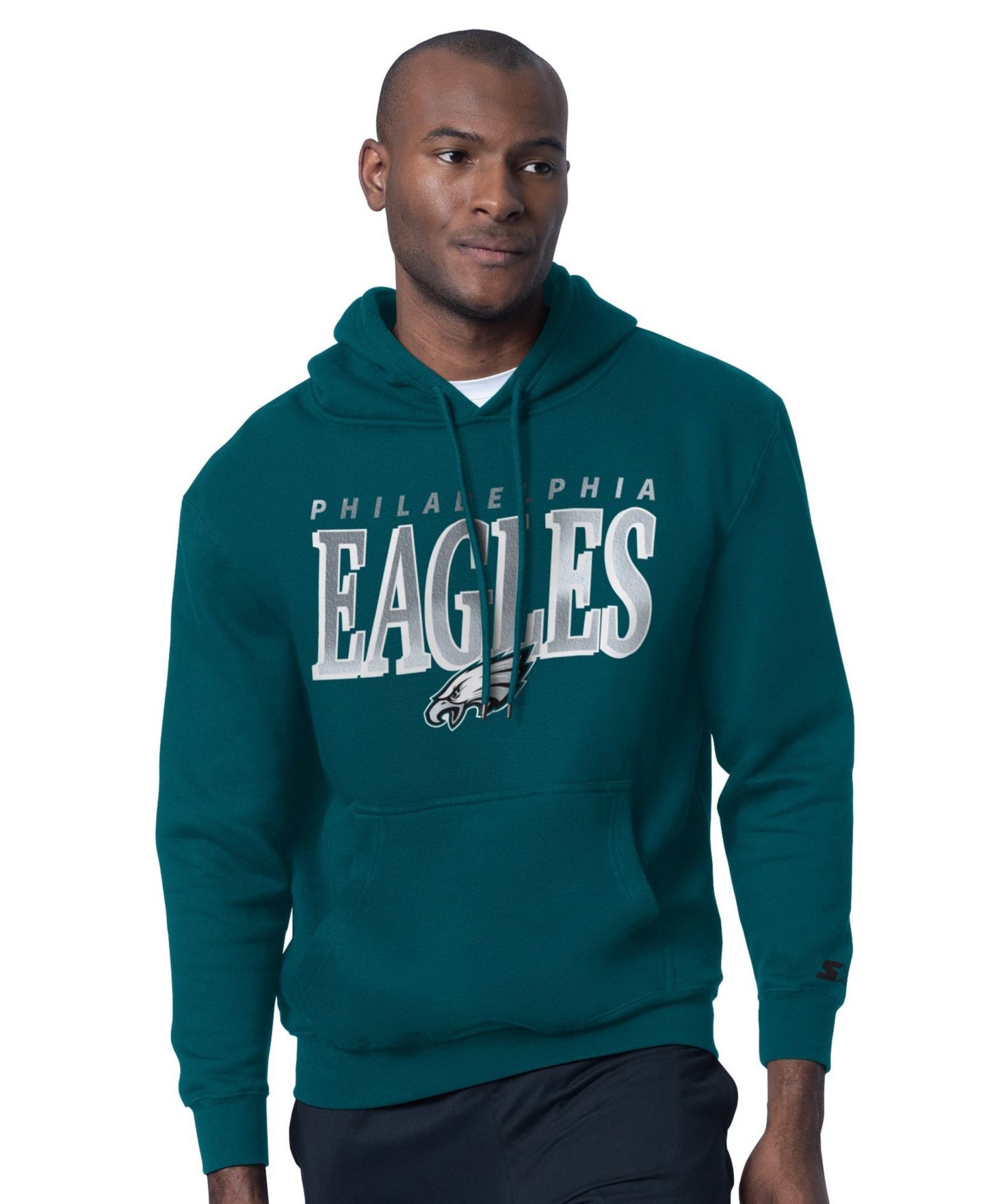Мужские худи Starter Midnight Green Philadelphia Eagles Logo T-Shirt Set — фото 4