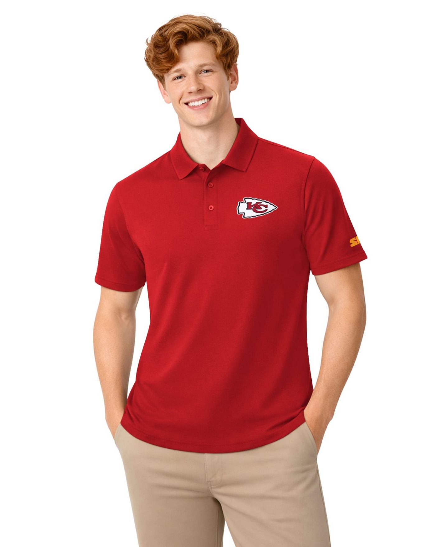 Мужские поло Starter Red/Gold Kansas City Chiefs Logo Polo, 2-Pack Set — фото 4