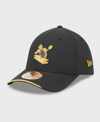 Men's Black Pittsburgh Steelers 2026 Sideline Throwback 39THIRTY M-Crown Flex Hat