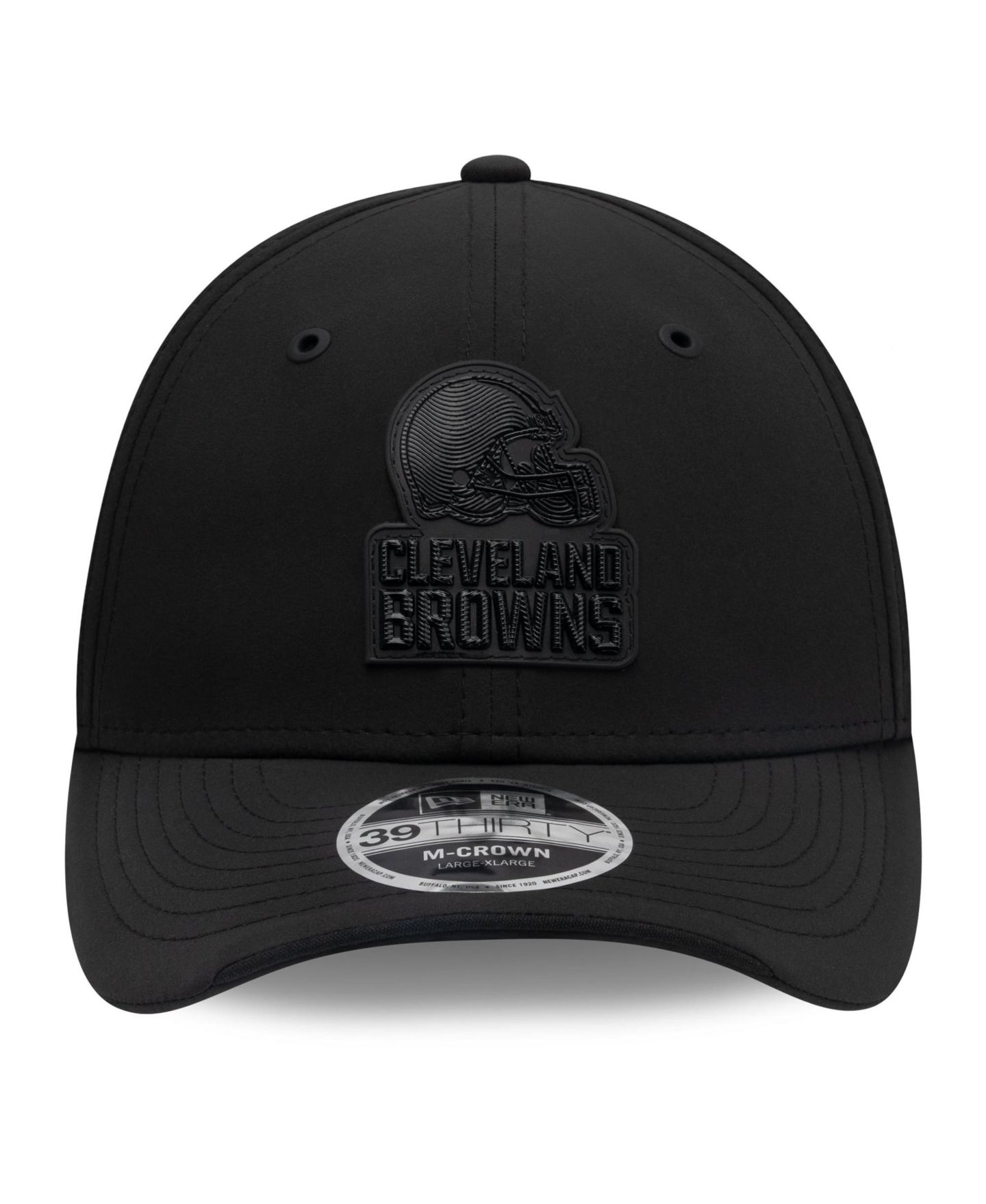 Мужской головной убор New Era Black Cleveland Browns 2026 Sideline 39THIRTY M-Crown Stretch Hat — фото 2