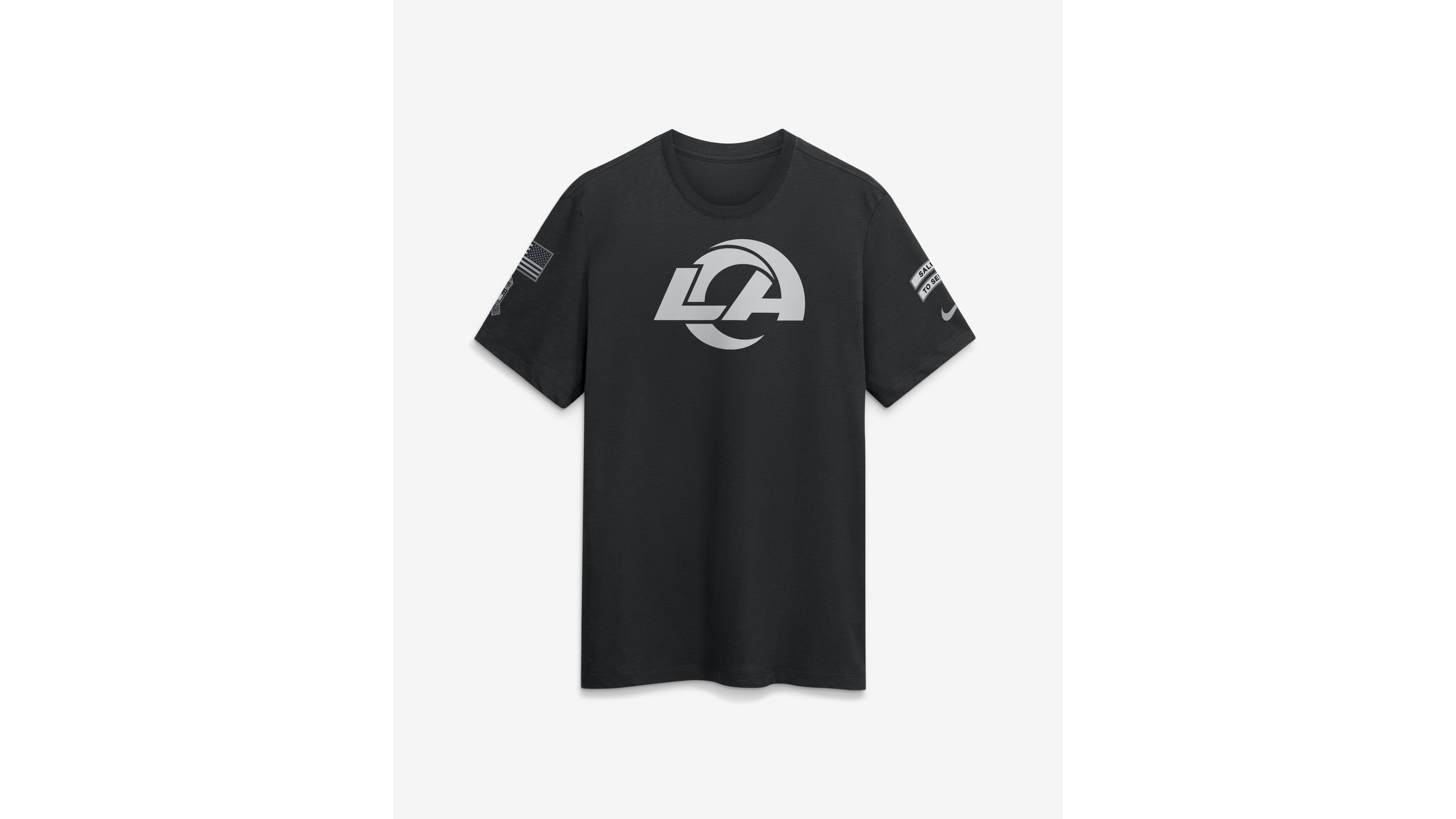 Nike Men's Black Los Angeles Rams 2026 Salute to Service Slub T-Shirt