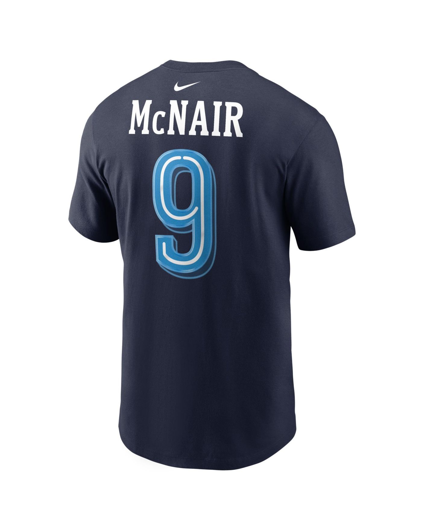 Мужская футболка Nike Steve McNair Navy Tennessee Titans 2026 Rivalries Collection Player Name & Number — фото 6
