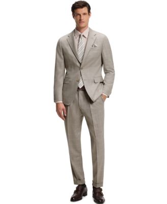 BOSS by Men’s Checked Wool Two-Piece Slim-Fit Suit