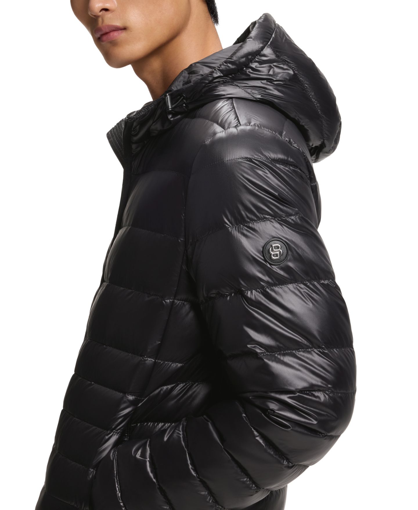 Мужская куртка Hugo Boss BOSS by Water-Repellent Hooded Down, цвет: Чёрный — фото 6
