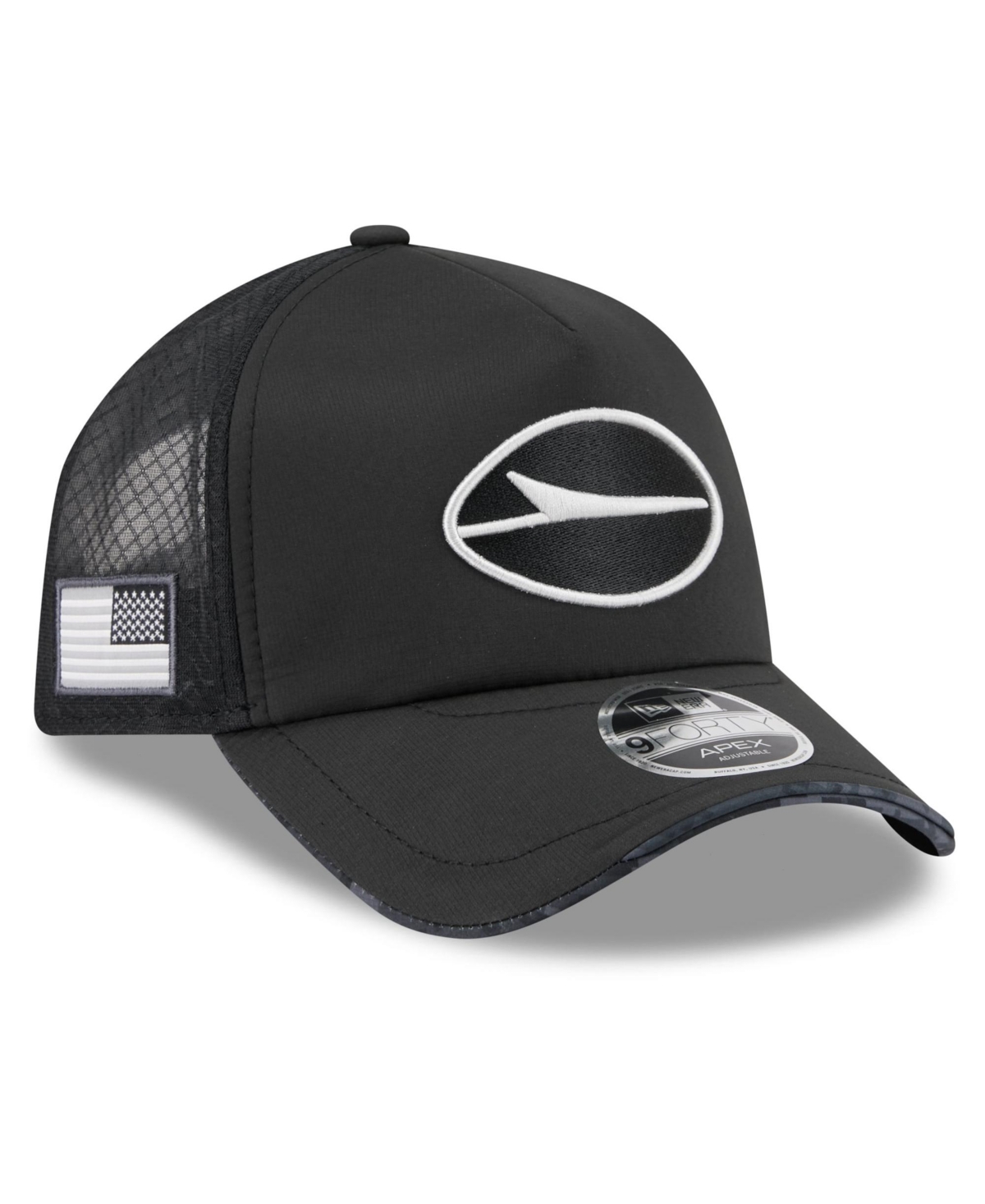 New Era Men's Black New York Jets 2026 Salute To Service Apex 9FORTY Adjustable Trucker Hat - Black