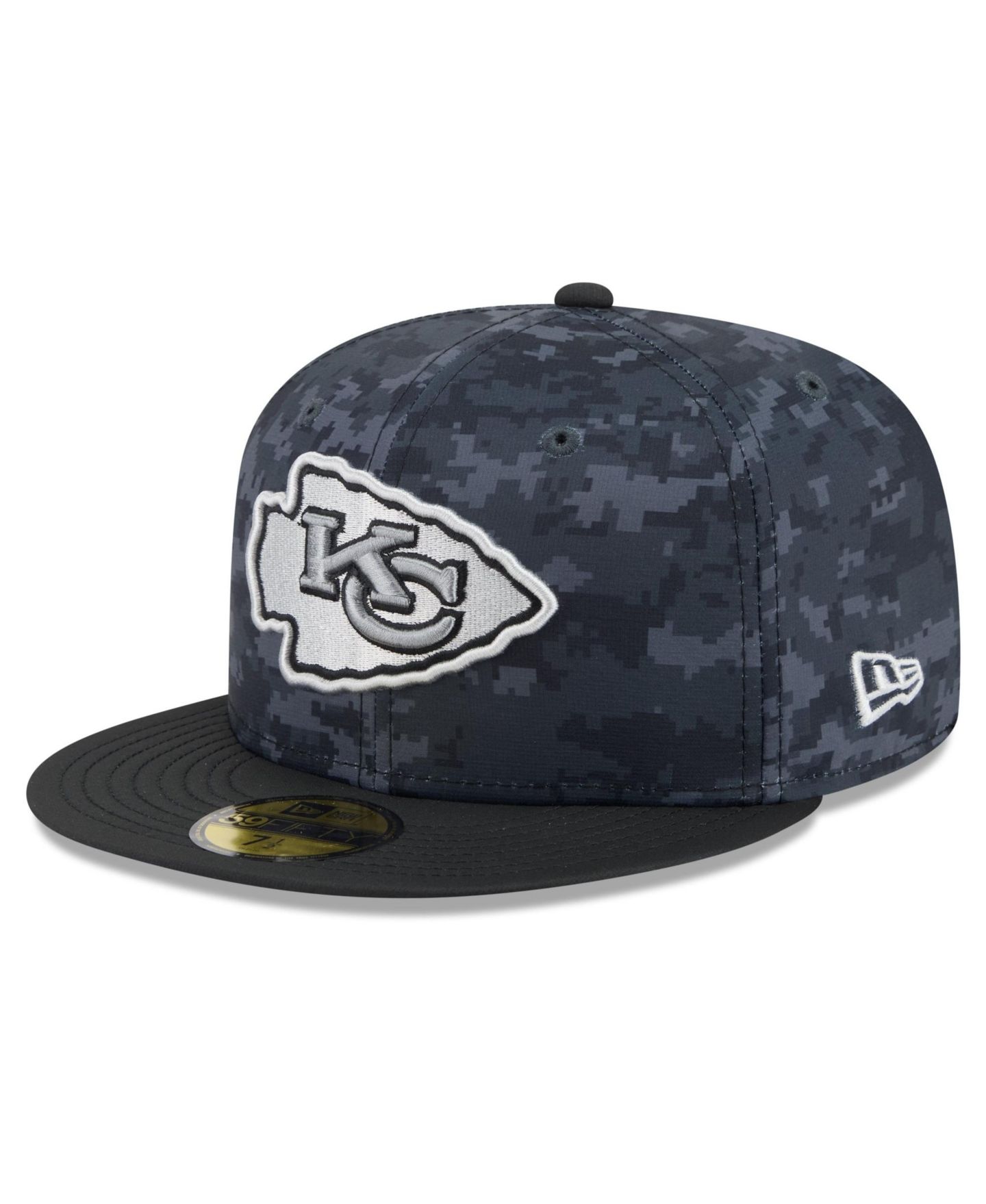 Мужская кепка New Era Black Kansas City Chiefs 2026 Salute To Service 59FIFTY Fitted Hat — фото 3