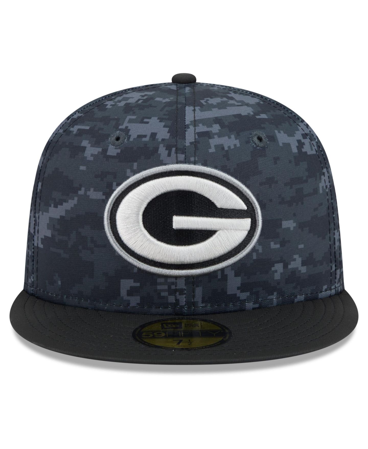 Мужская кепка New Era Black Green Bay Packers 2026 Salute To Service 59FIFTY Fitted Hat — фото 2