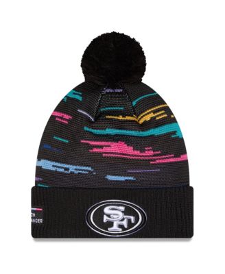 Men's Black San Francisco 49ers 2026 NFL Crucial Catch Cuffed Knit with Pom Hat