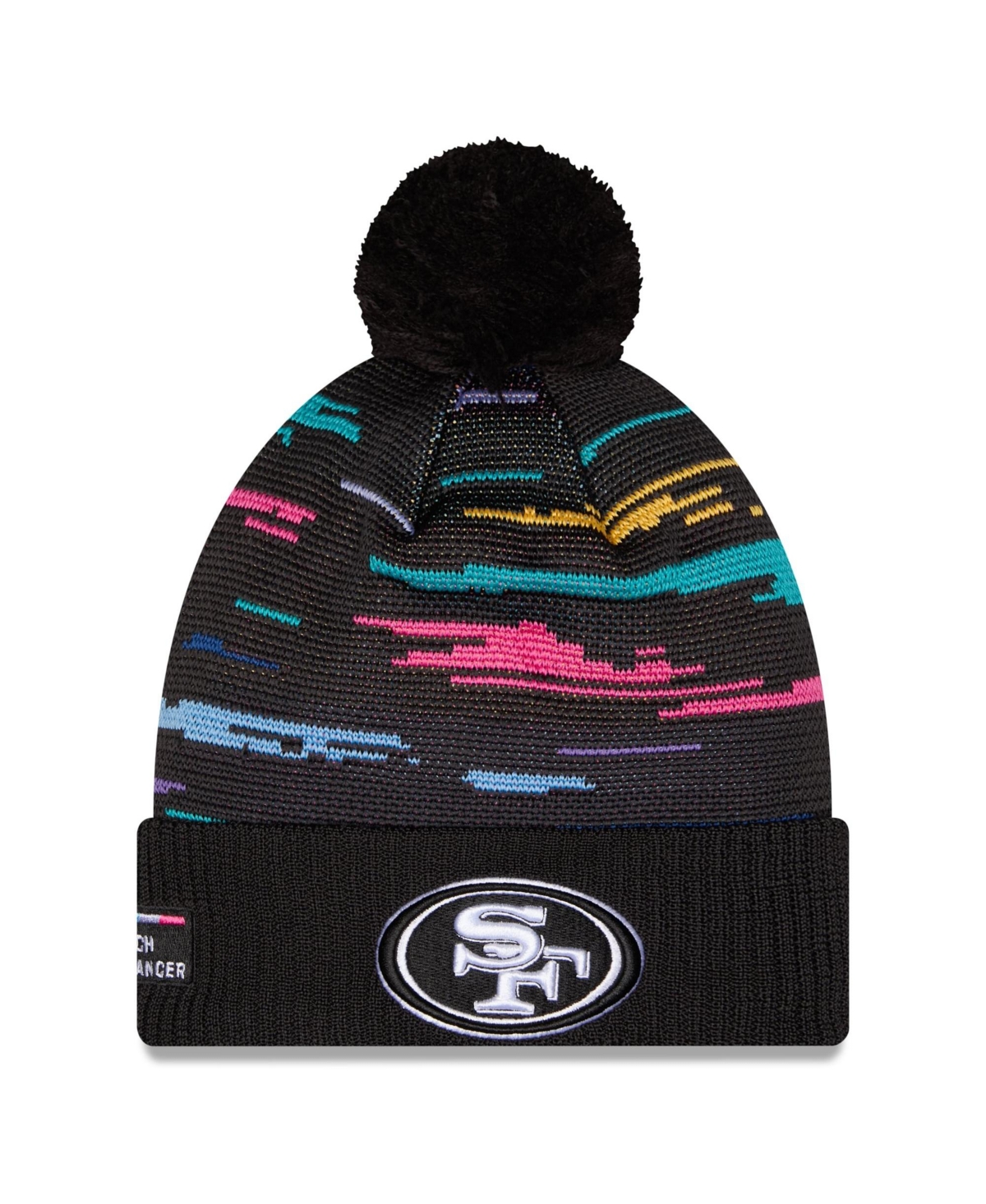 New Era Men's Black San Francisco 49ers 2026 Nfl Crucial Catch Cuffed Knit with Pom Hat - Black