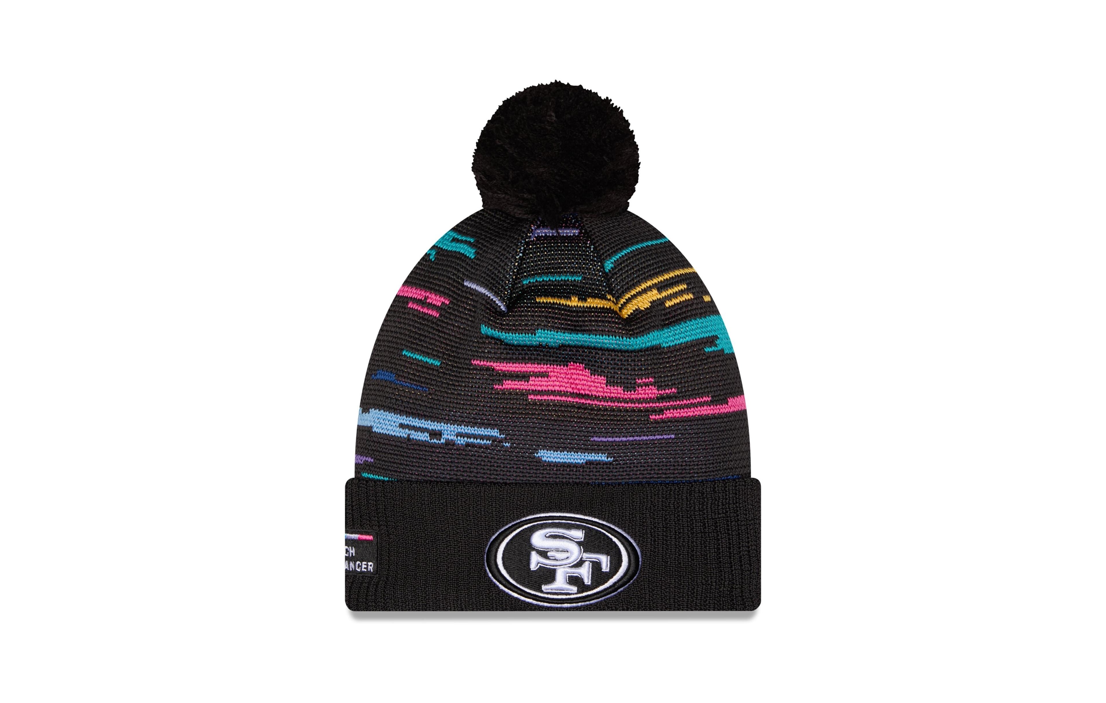 New Era Men's Black San Francisco 49ers 2026 Nfl Crucial Catch Cuffed Knit with Pom Hat