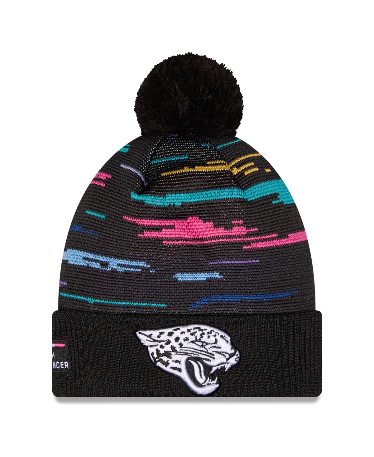 New Era Men's Black Jacksonville Jaguars 2026 Nfl Crucial Catch Cuffed Knit with Pom Hat - Black