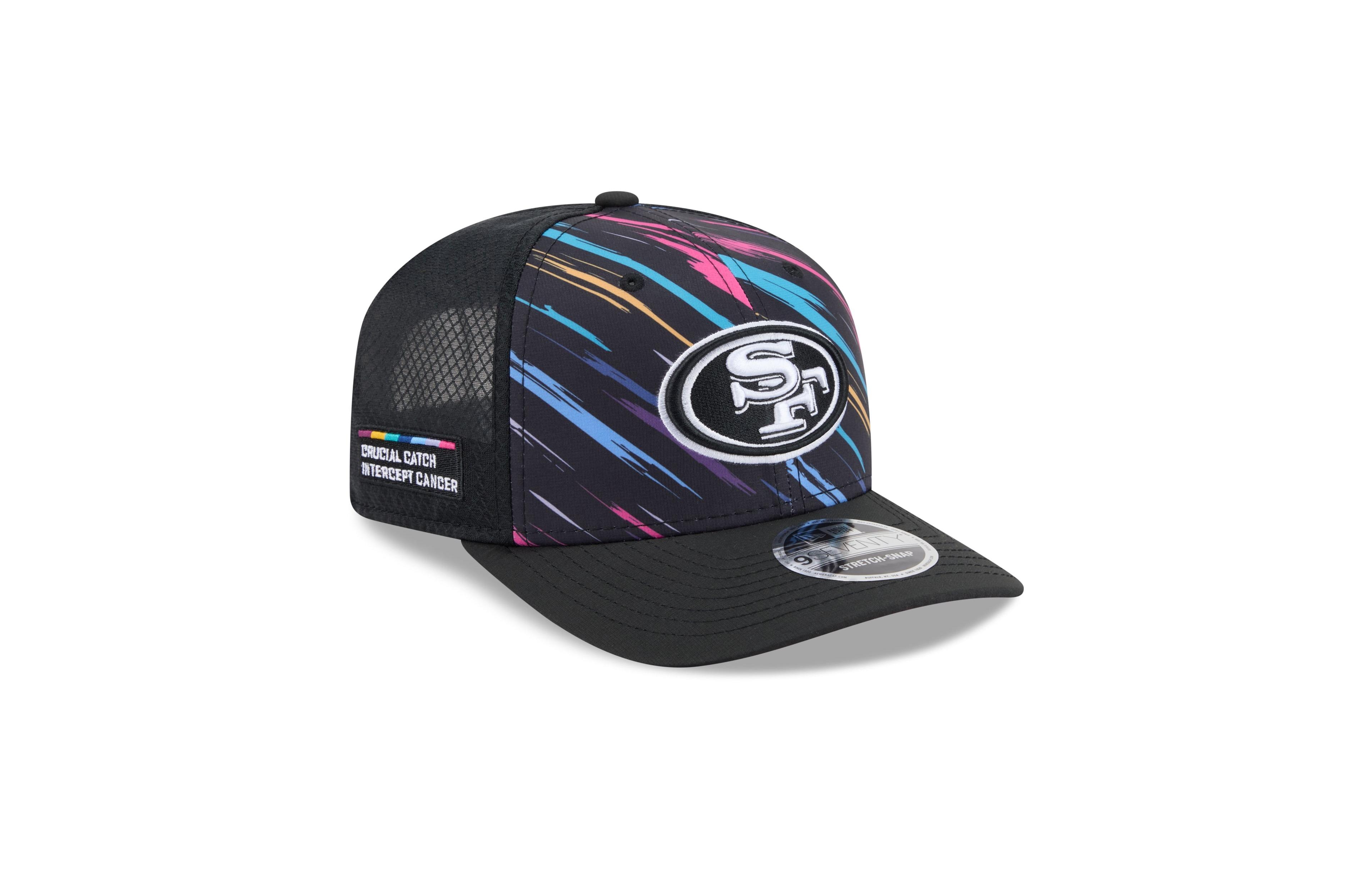New Era Big Boys' and Girls' Black San Francisco 49ers 2026 Nfl Crucial Catch 9SEVENTY Adjustable Trucker Hat