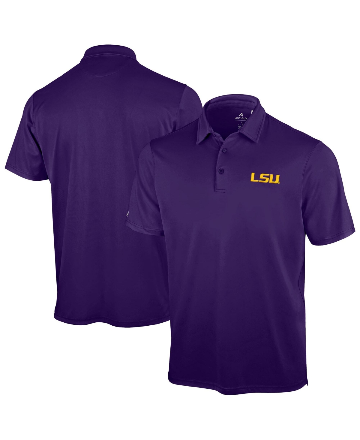 Antigua Men's Purple Lsu Tigers Unshakeable Solid Polo Shirt