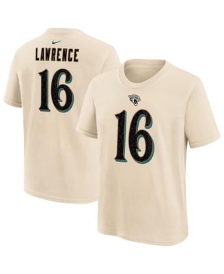 Big Boys' and Girls' Trevor Lawrence Natural Jacksonville Jaguars 2026 Rivalries Collection Name & Number T-Shirt