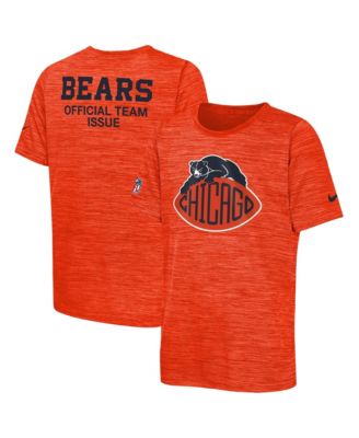 Big Boys' and Girls' Orange Chicago Bears 2026 Rivalries Collection Sideline Velocity T-Shirt