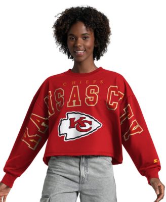 Women's Red Kansas City Chiefs Bleachers Cropped Sweatshirt