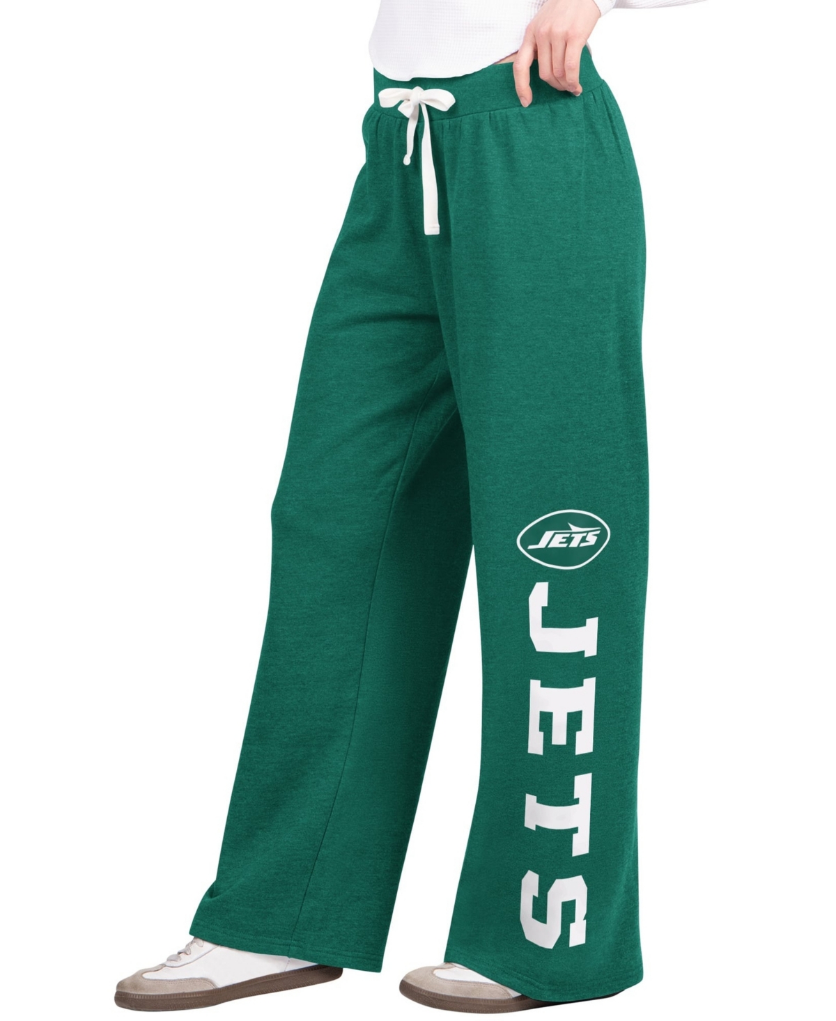 Starter Women's Green New York Jets Field Wide Leg Sweatpants - Green